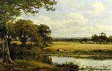 Surrey Canvas Paintings - Surrey Cornfields